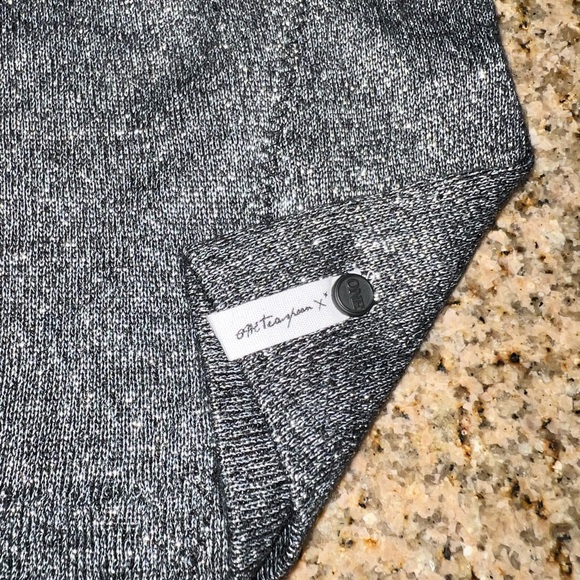 One Teaspoon Charcoal Bodycon Midi Dress Mock Neck Zipper back Shimmer Small NWT - Picture 6 of 11